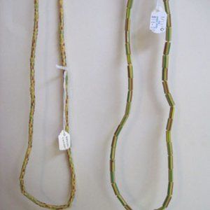 African yellow chevron beads/necklace